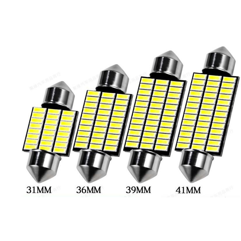 Bóng led trần ôtô , xe hơi 4014 sáng trắng