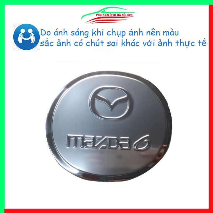 Ốp nắp xăng Mazda 6 2018 2019 mạ crom bảo vệ chống trầy trang trí ô tô