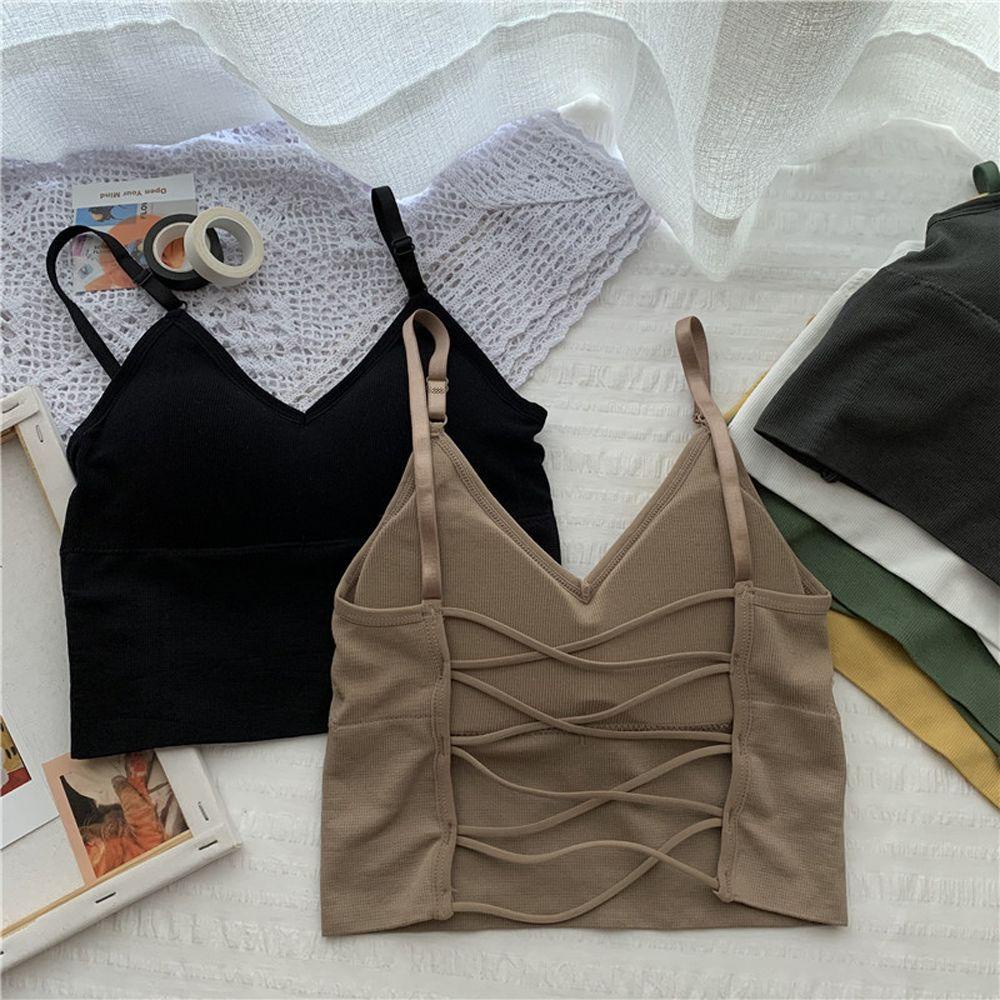 Áo Sát Nách Hở Lưng Bằng Cotton Thoáng Khí Thời Trang Mùa Hè Cho Nữ