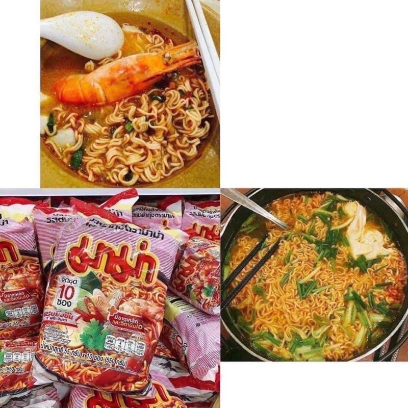 Mì Tôm MaMa Thái Lan Chua Cay Chuẩn Vị Thái Tomyum bịch 10 gói