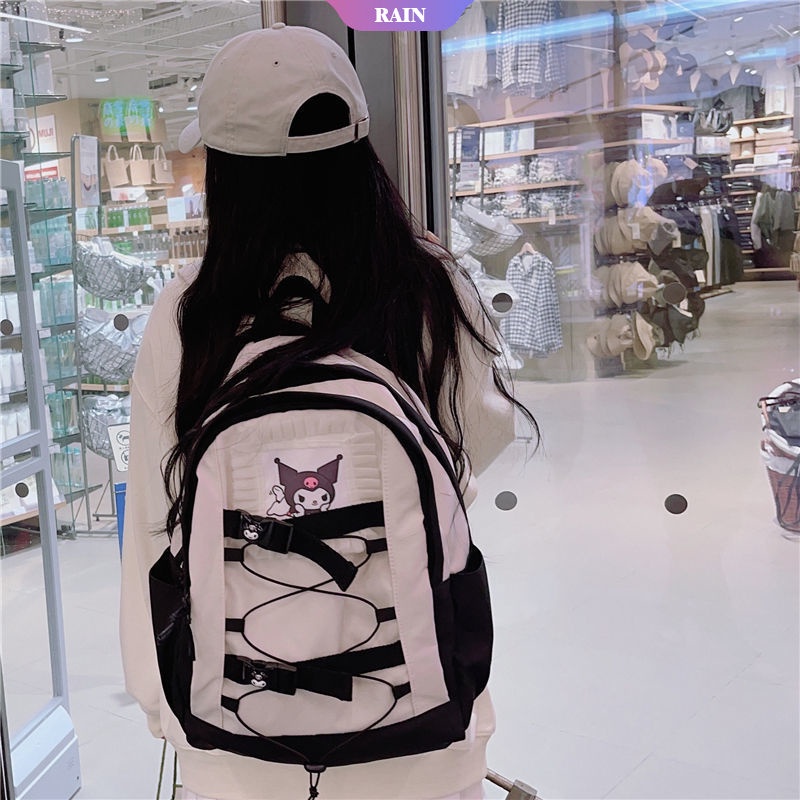 Ba Lô Đi Học In Họa Tiết Kuromi Xinh Xắn Chống Thấm Nước Thời Trang Cho Nữ