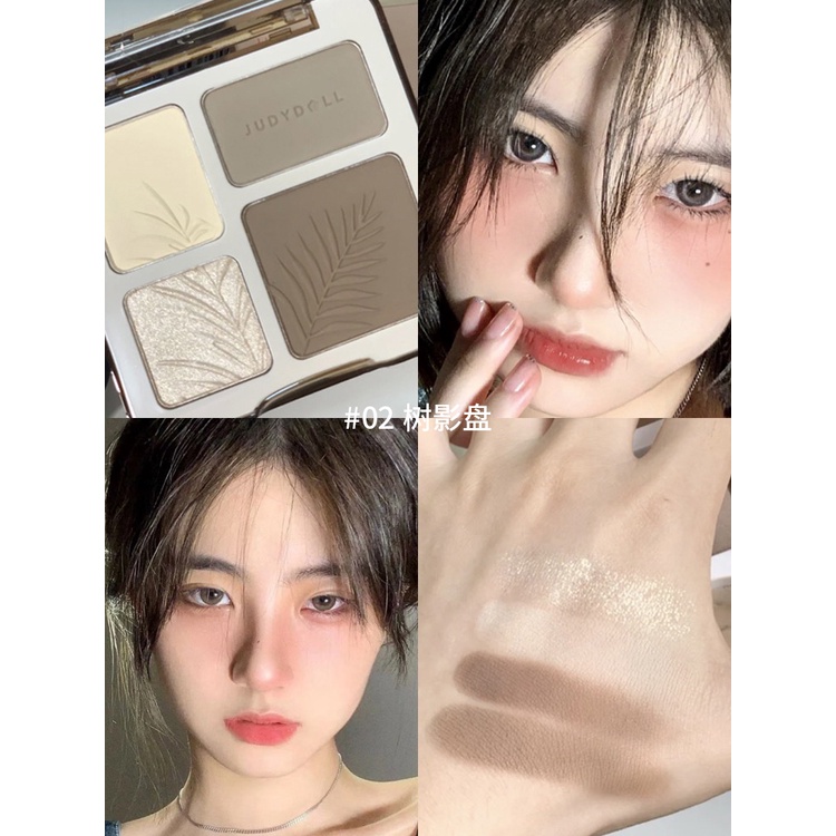 Judydoll Highlight Điêu Khắc Tấm Tự Nhiên 3D Matte Brightening Shadow Contour