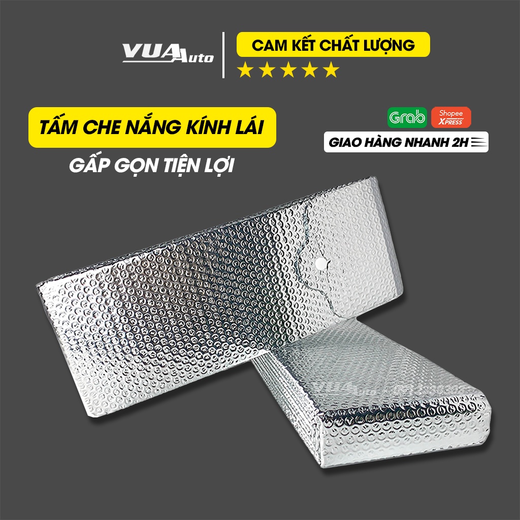 Tấm che nắng kính lái ô tô VuaAuto cao cấp chắn nắng chống nóng kính trước hiệu quả gấp gọn tiện lợi hợp với các loại xe