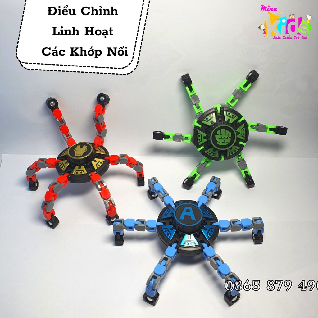 Con Quay Đồ Chơi Spinner Robot Biến Hình Thông Minh Cho Bé Fidget Spinner DIY Toy