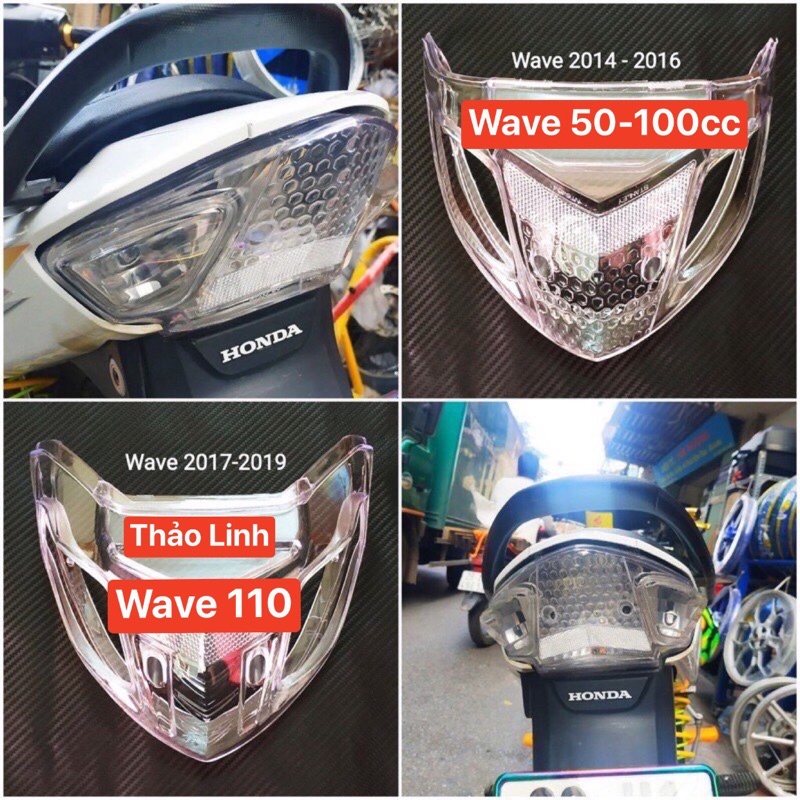 Ốp hậu trắng wave 110, 50cc-100cc mới kèm xi nhan cam giá rẻ full bộ