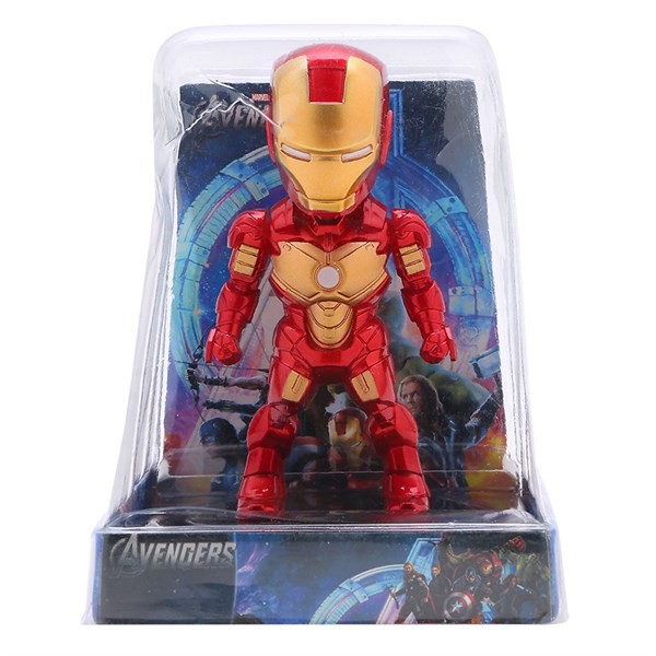 Mô Hình Trang Trí Bàn, Kệ, Xe Hơi Lúc Lắc Đầu Iron Man