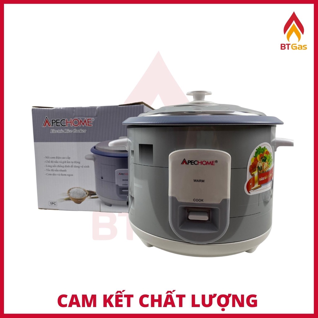 [Mã ELHADEV giảm 4% đơn 300K] Nồi cơm điện nắp rời Apechome APH-222R 1.8 Lít - Hàng Chính Hãng - Bảo hành 12 tháng