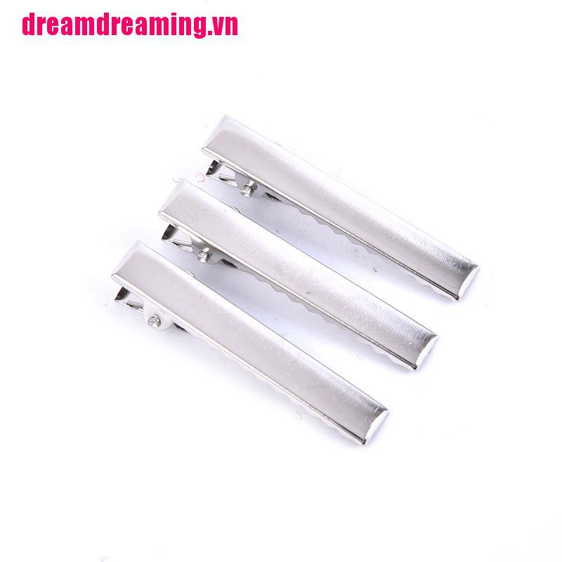 (Hàng Mới Về) Set 50 Kẹp Tóc Kim Loại Hình Nơ Dễ Thương