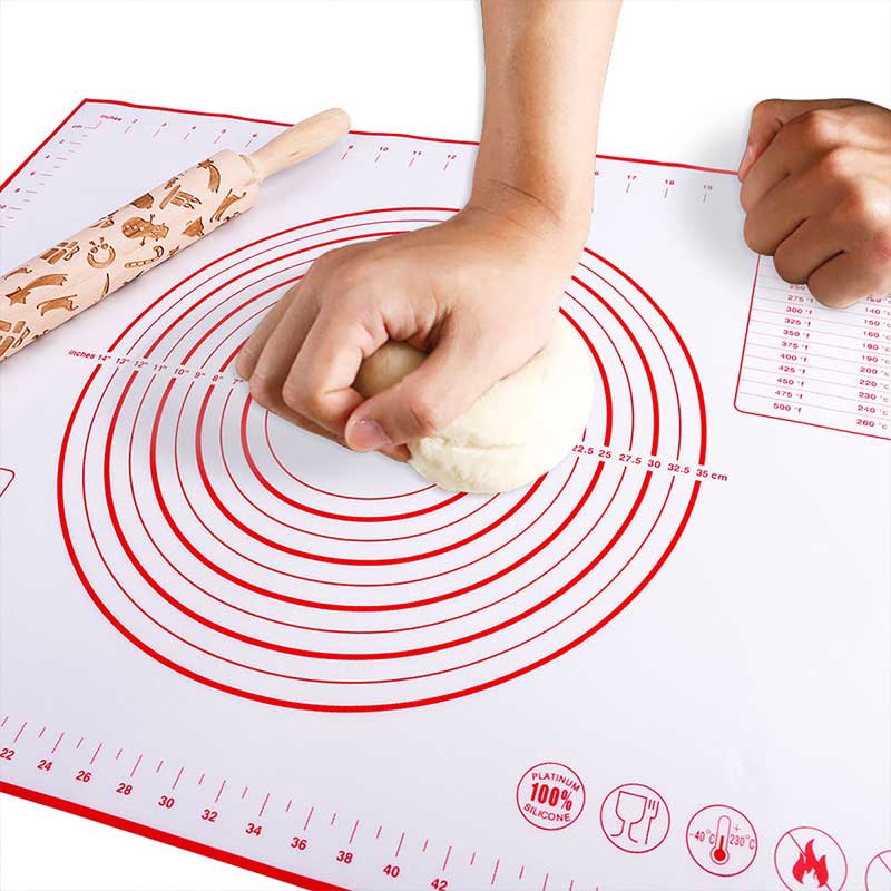 Thảm nhào bột làm bánh bằng silicon chống dính - ​Thảm  Bằng Silicon Nhào Bột Làm Bánh Pizza / Bánh Ngọt Cho Nhà Bếp Tiện Dụng