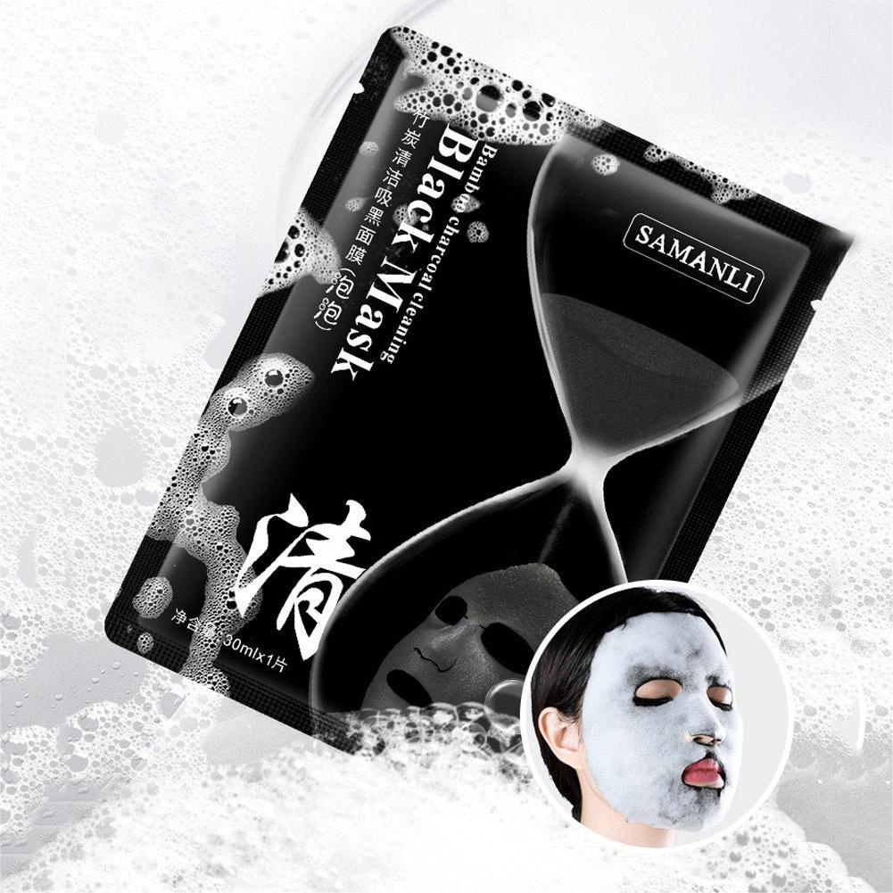 [Hàng mới về] Mặt nạ than tre sủi bọt thải độc dưỡng ẩm làm trắng da mặt Hàn Quốc U0D8