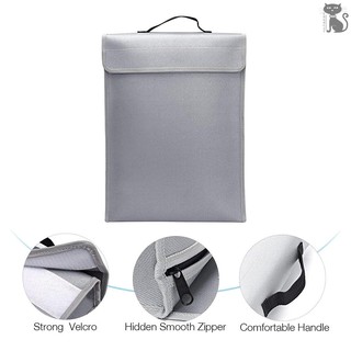 §COD  Portable Fireproof Document Bag Holder Pouch Home Office Safe Bag Fire & Water Resistant File Folder Safe 