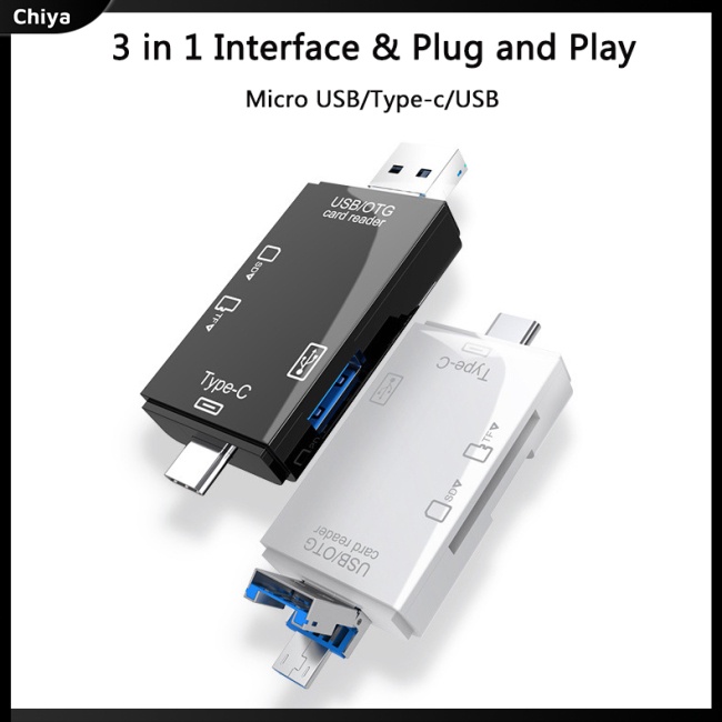 Đầu Đọc Thẻ Nhớ Tf Sd Usb2.0 Type C Đa Năng