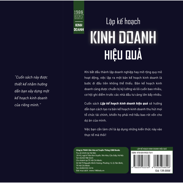 Sách - Lập Kế Hoạch Kinh Doanh Hiệu Quả