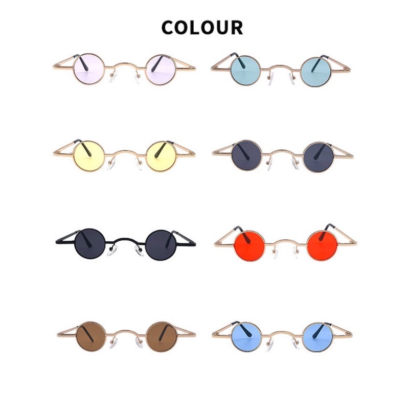 Kính mát thiết kế gọng tròn phong cách Retro sành điệu cho nam nữ