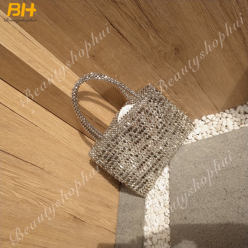 Túi Xách Đính Kim Sa Phong Cách Cổ Điển Thanh Lịch Dành Cho Nữ