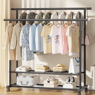 Giá treo quần áo kèm chỗ để giày dép thông minh siêu tiện lợi, chất liệu thép không gỉ bền đẹp, chắc chắn