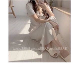 Đầm cổ điển thắt nơ lưng Ulzzang