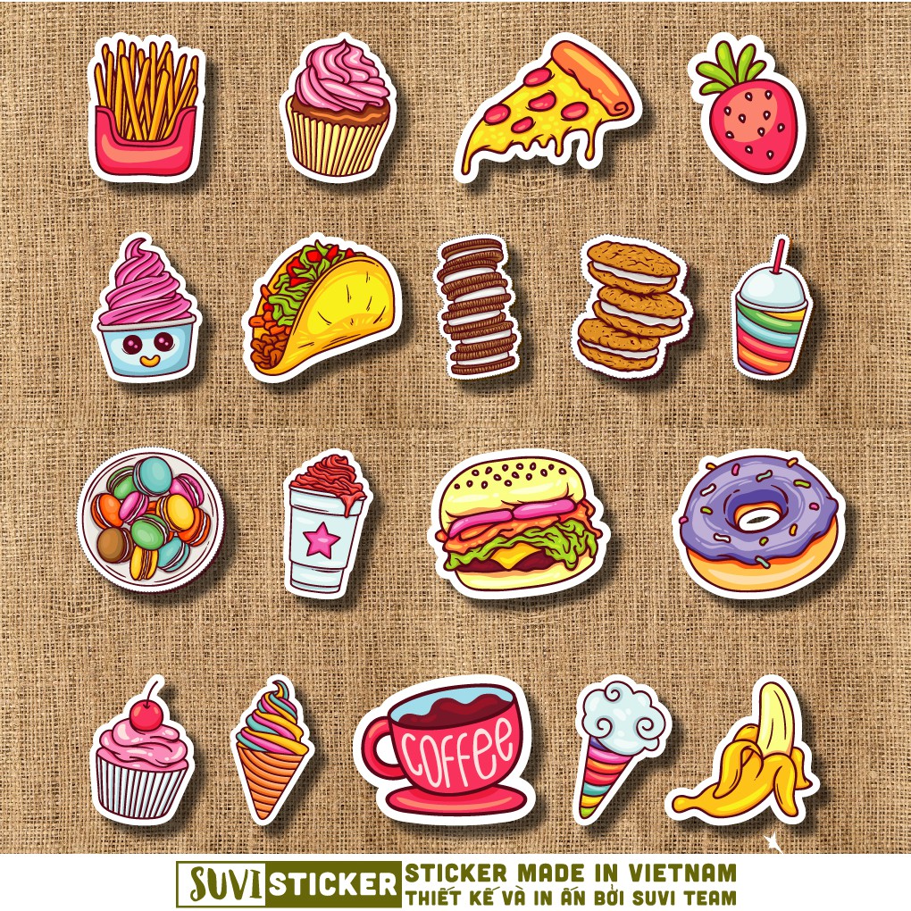 50 Sticker Nhiều Thể Loại 1 chống nước sticker dán laptop, điện thoại, đàn guitar, mũ bảo hiểm, vali. MSP: K05