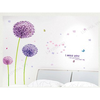 Decal dán tường Hàn Quốc- trang trí nà cửa, văn phòng, cửa hàng, quán cafe- BỒ CÔNG ANH TÍM NHẠT