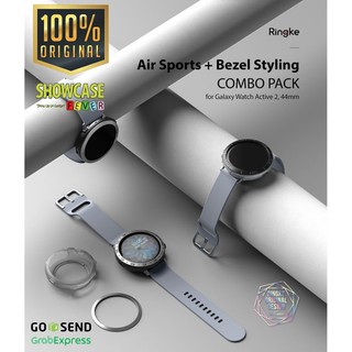 Set Vỏ Bảo Vệ Mặt Đồng Hồ + Vòng Đeo Tay Kim Loại Bezel Chống Nứt Cho Ringke Watch Active 2 44mm