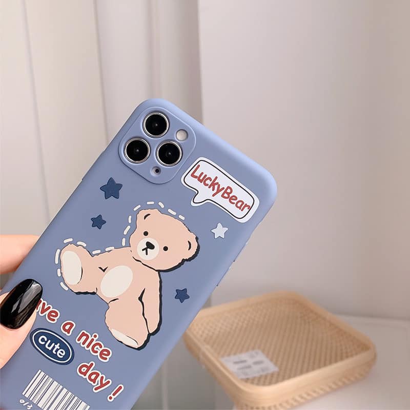 Ốp Lưng Điện Thoại Nhựa Mềm Lucky Bear - CAS2181