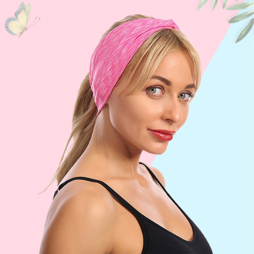 Băng Đô Tập Yoga Chống Mồ Hôi Chất Liệu Lụa Sữa Cho Nữ