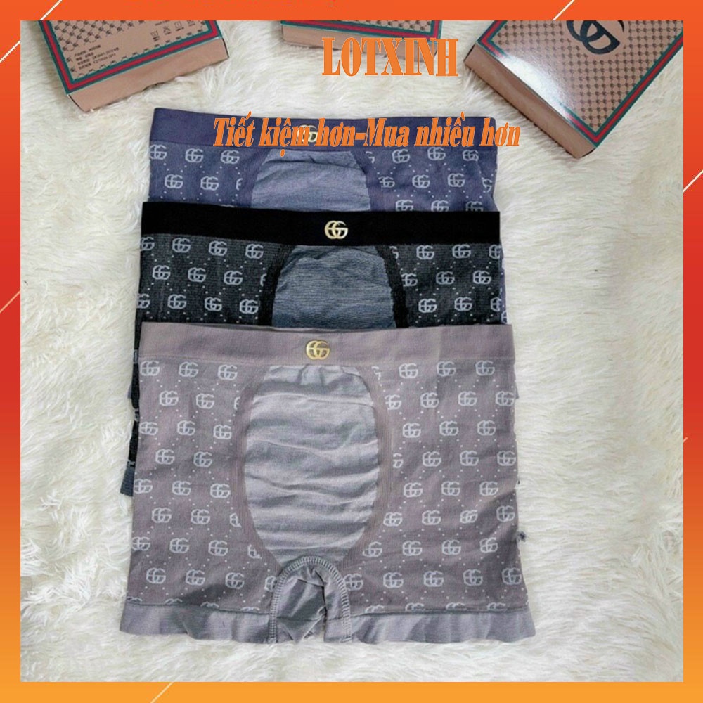Hộp 3 Quần Sịp Đùi Nam GUGI Cotton Mặc Cực Thích LOTNAM16