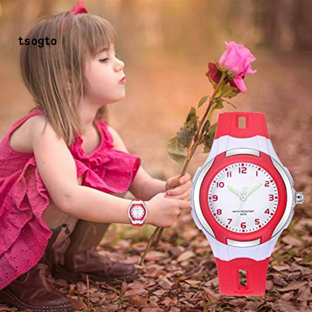Đồng Hồ Thạch Anh Tròn Tsogto Chống Thấm Nước Thời Trang Cho Học Sinh