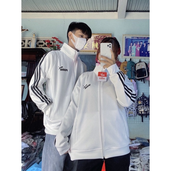 Áo khoác phối mã đen trắng full size unisex cho cả nam và nữ
