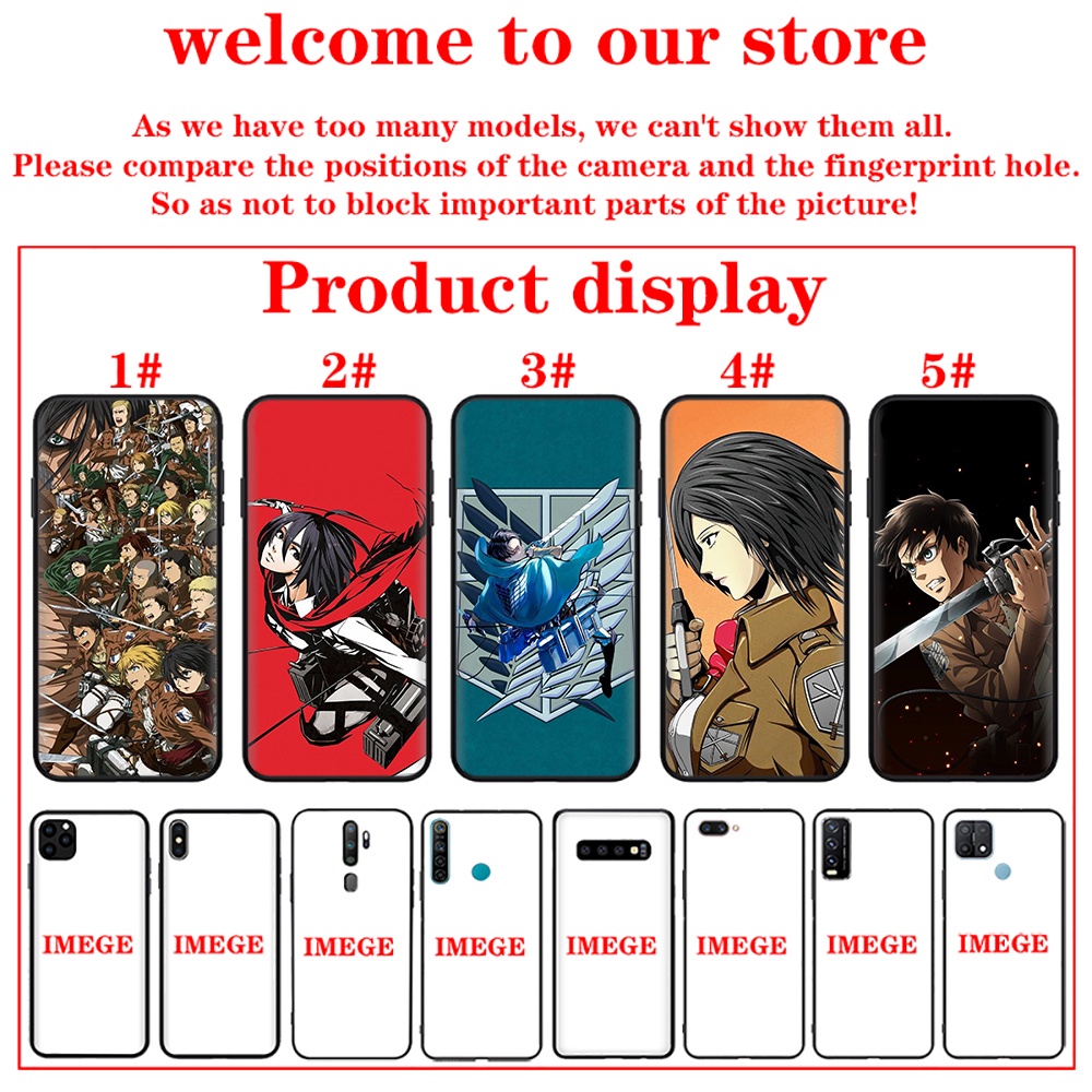 Ốp Điện Thoại Silicon TPU Mềm Hình Anime Attack On Titan Cho Realme 8 Pro 8 5G 8S Q3 Q3i 5G C2 C3 C20 2 A5 Yml2