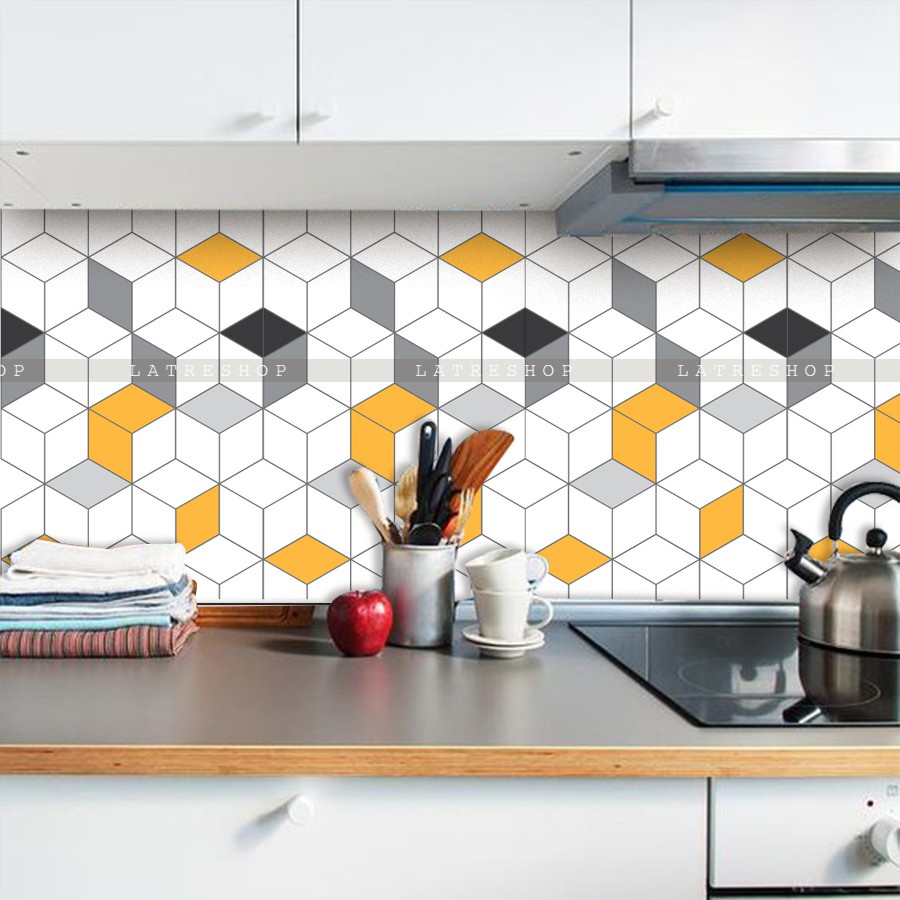 Đề can gạch bông dán bếp tường dán nhà tắm decor chịu nhiệt dễ lau chùi đề can loại 1 - tấm lớn dài 2m Boxline 0202