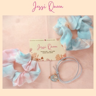 Dây buộc tóc Scrunchies màu Ombre độc đáo mẫu mới 2021 - Jessi Queen