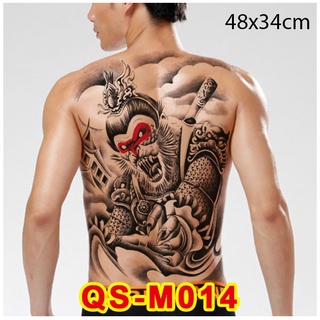 [Loại Ngắn Ngày] Hình Xăm Dán Kín Lưng Ngộ Không (35x48cm)