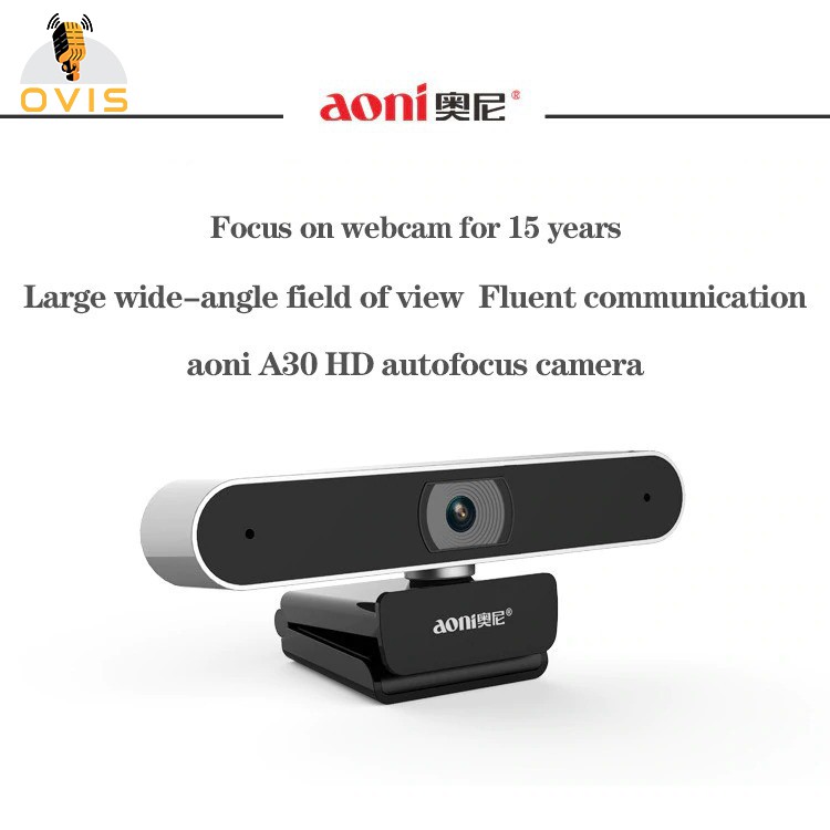 Webcam kèm micro họp hội nghị trực tuyến | Aoni A30 (FullHD 1080p 30fps, Góc Rộng 92°, tự động lấy nét) | BigBuy360 - bigbuy360.vn