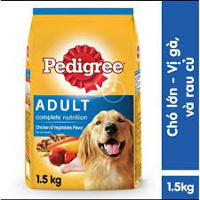 Thức ăn chó Pedigree vị gà &amp; rau củ dạng túi 1.5kg