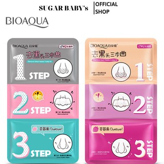 Lột Mụn Đầu Đen 3 Bước BIOAQUA Miếng Lột Mụn Cám Chính Hãng