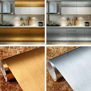 giấy dán bếp tráng nhôm cách nhiệt khổ 60cm (màu vàng đồng, màu bạc)（5m）
