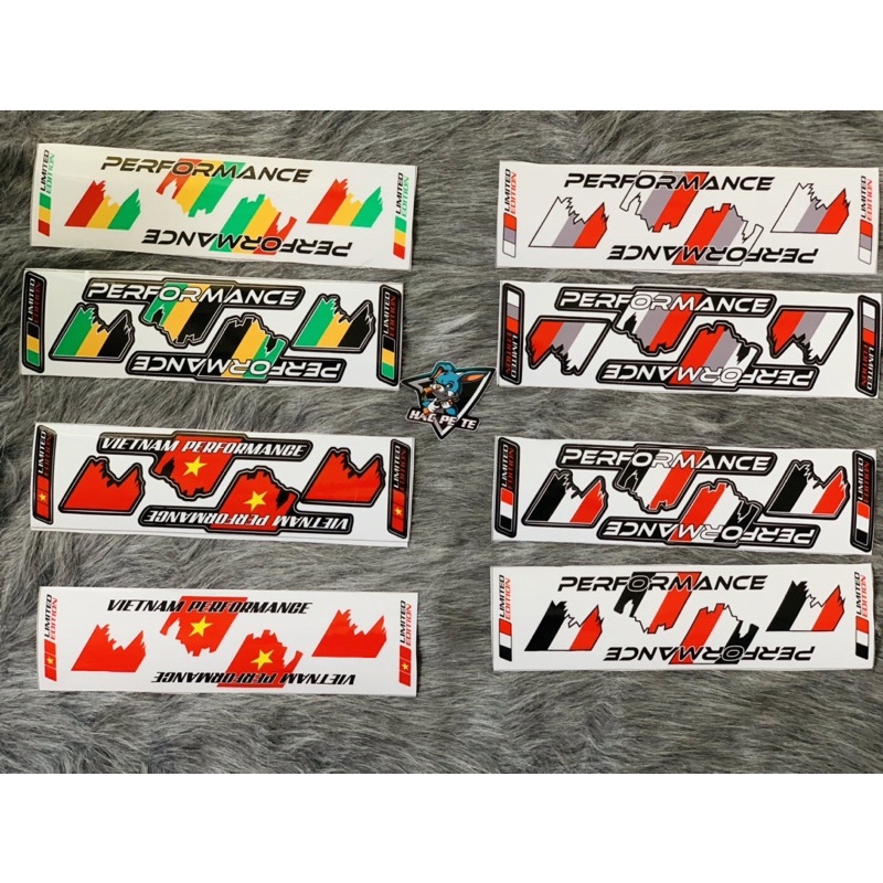 Tem decal logo sticker Việt Nam Performance Limited Edition cao cấp decal chính hãng
