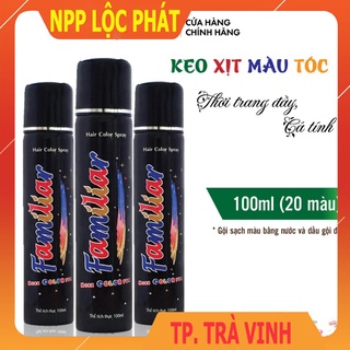 [Tặng 2 gói sữa dê thơm ngát] Keo xịt tóc màu tạm thời Familiar 100ml [NPP Lộc Phát]