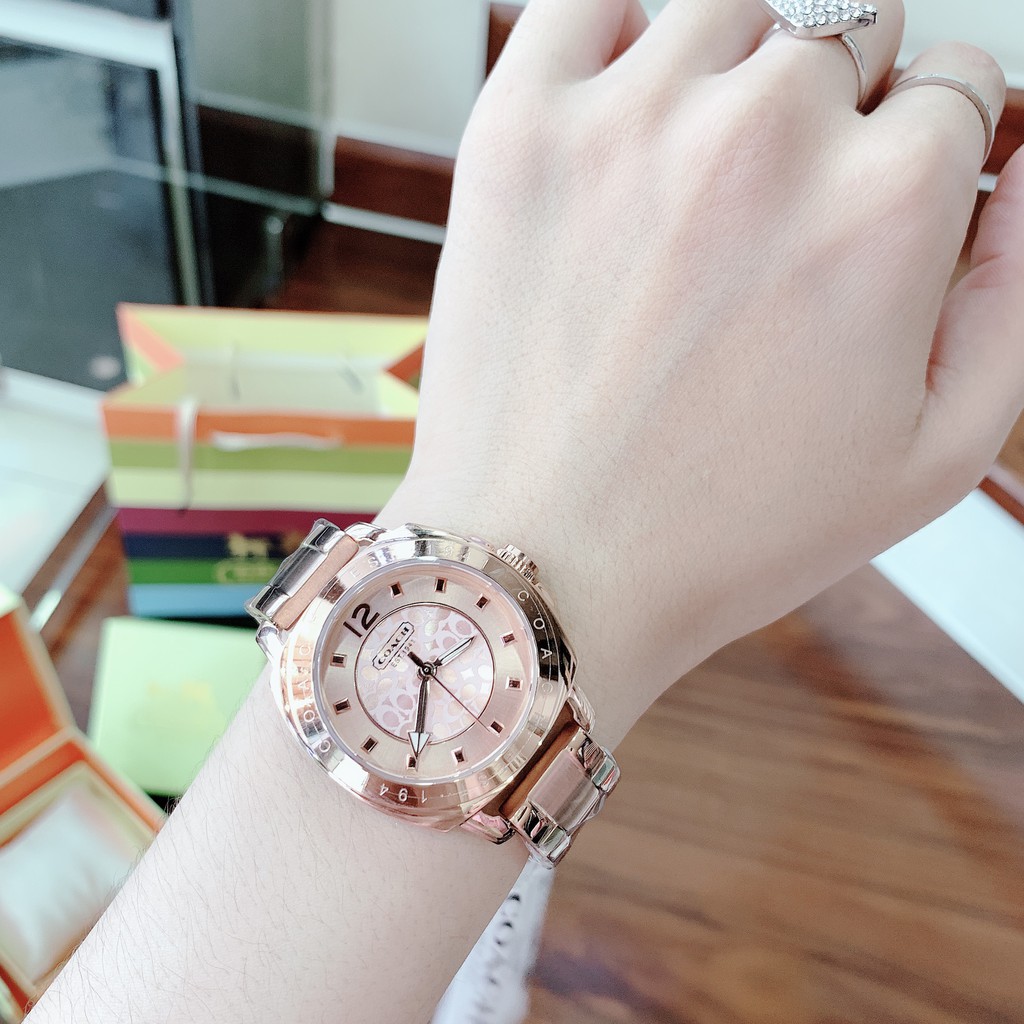 ĐỒNG HỒ NỮ COACH BOY FRIEND , DÂY THÉP , SIZE 34MM