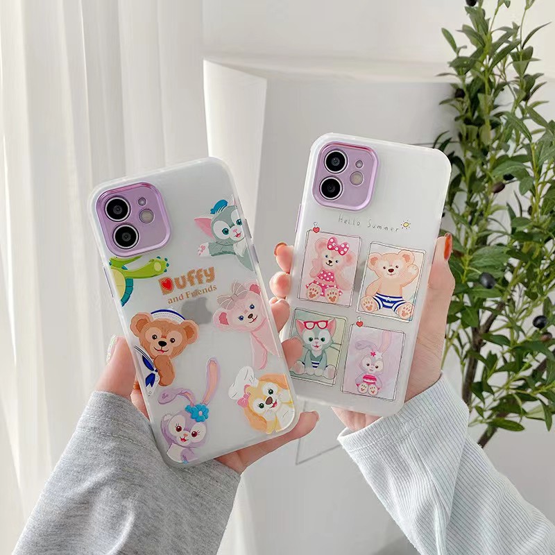 Mobile Ốp Điện Thoại Bảo Vệ Ống Kính Máy Ảnh Tháo Rời Được Hình Gấu Stella Cho Iphone