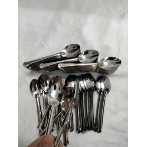Muỗng cà phê ngắn inox sáng bóng