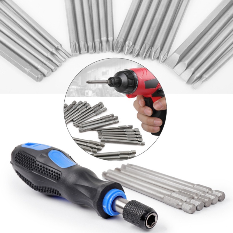 Bộ Tuốc Nơ Vít Thép Cr-V Đầu Phẳng / Chữ Thập / Hex / Torx Bit