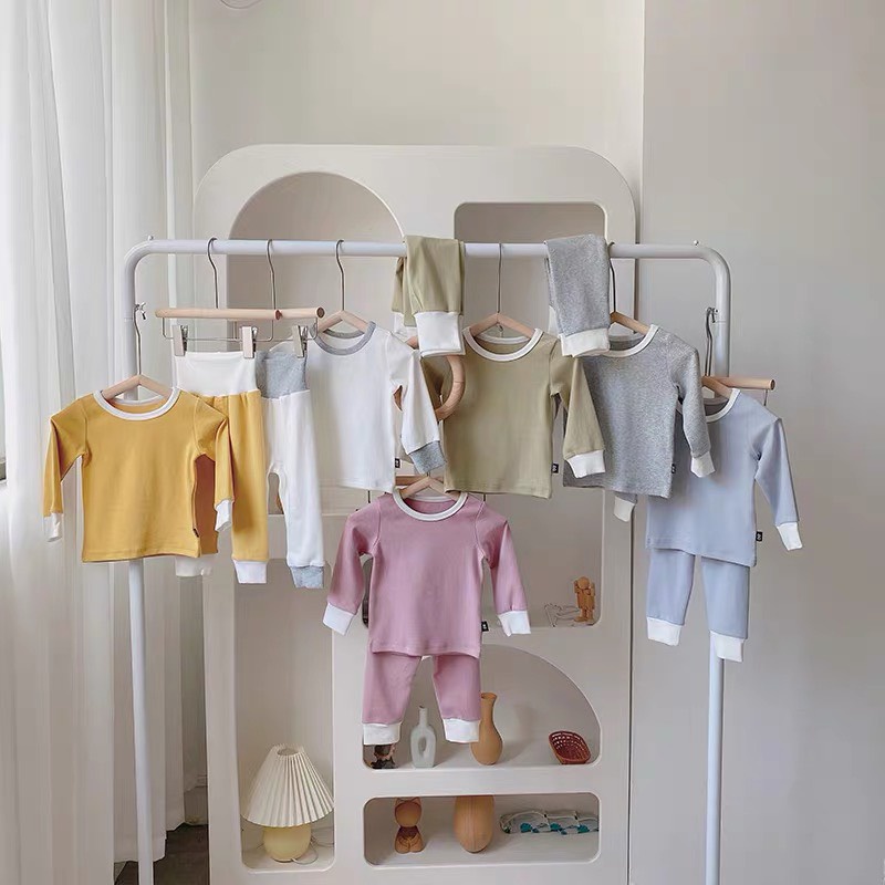 Bộ Thu Đông Cho Bé  Bộ Borip Dài Tay Cho Bé Trai Bé Gái  Thiết kế Cạp Cao Giữ Ấm Tốt Cho Bé Khi Ngủ