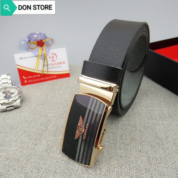 Thắt Lưng Nam Da Bò Thật Dây Da Trơn 1 Lớp. Mặt Khóa Lăn Tự Động Hàng Loại 1 Dày Dặn - Bền Bỉ (BH 12 THÁNG)