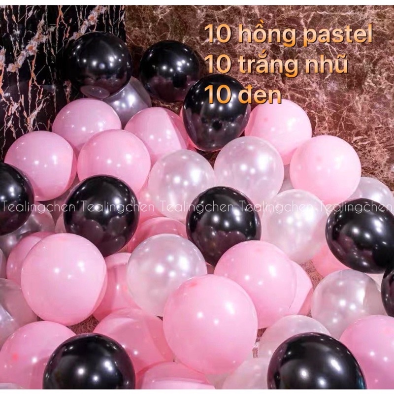 Bong Bóng Phối Màu Tông Hồng Siêu Đẹp