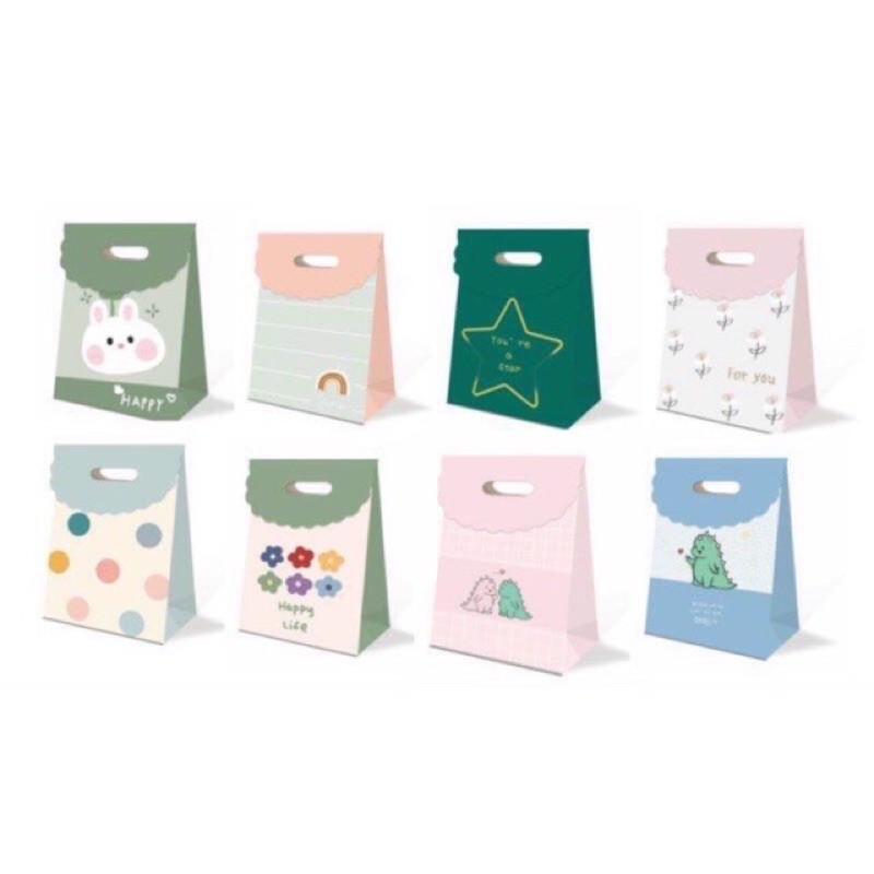 Túi giấy đựng quà, mỹ phẩm có nắp loại đẹp (giao mẫu ngẫu nhiên) | BigBuy360 - bigbuy360.vn
