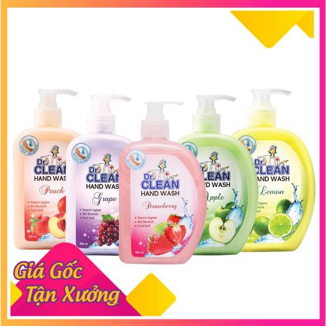 Nước rửa tay dr.clean 500ml mẫu mới