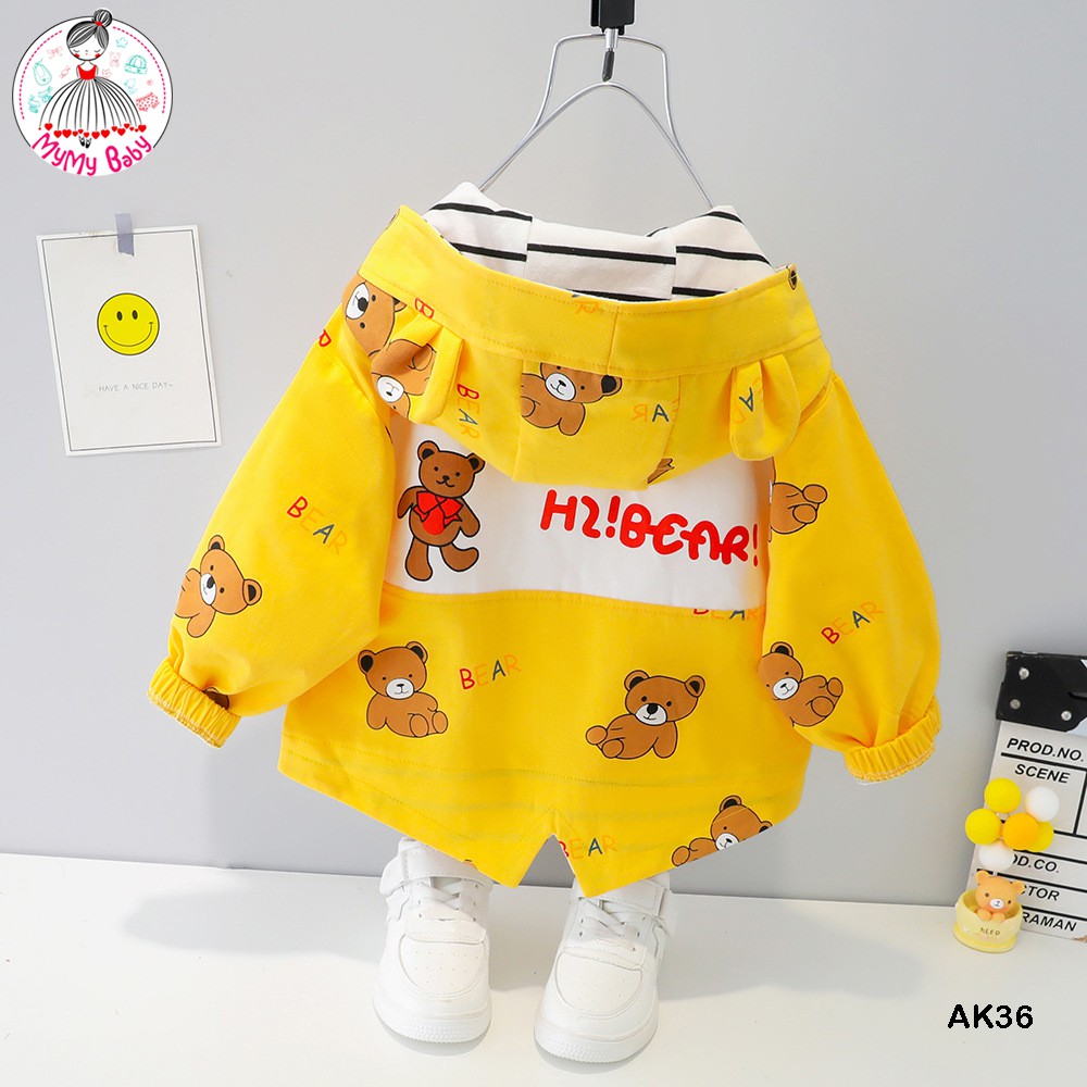 Áo khoác gấu bear đáng yêu cho bé