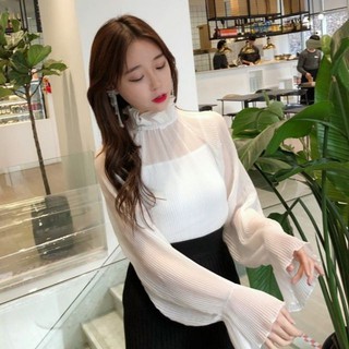 CiCi💎 Áo len xước tay loe [ORDER]